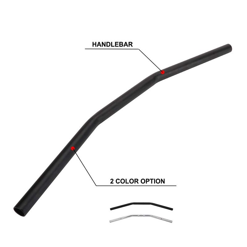 YSMOTO 1" Sportster Drag Bars Motorcycle Handlebar 25mm Wide Handlebars for Sportster HD Custom Chopper Softail Tour Glide Road King Electra, BLACK - Image 4